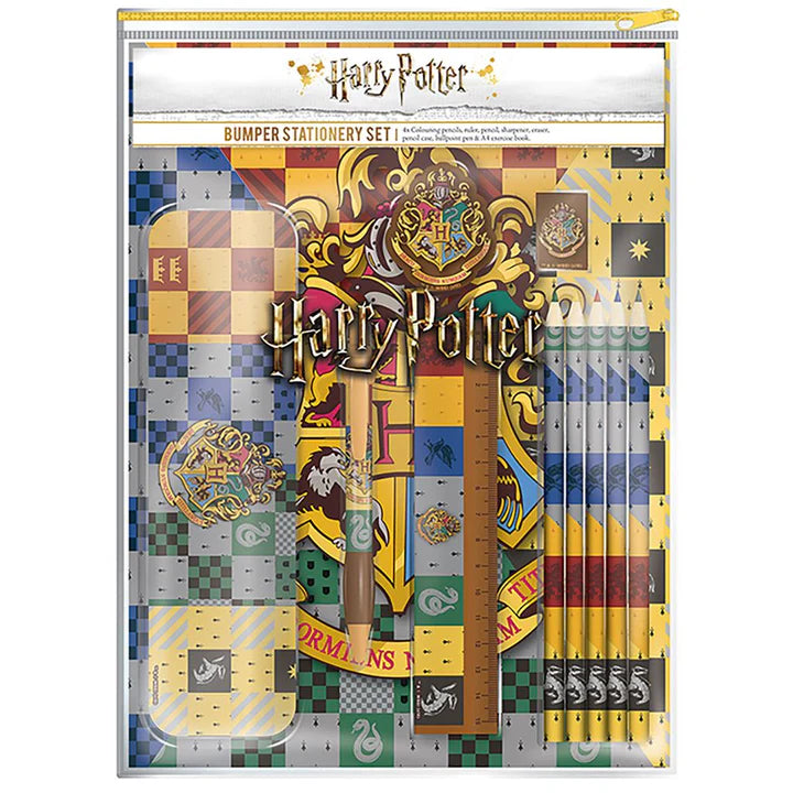 SR72582 Harry Potter (Colourful Crest Check) Bumper Stationery Set